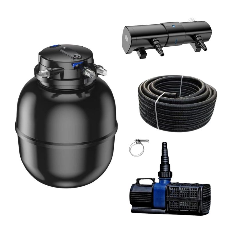 Schwimmteichfilter Set CPU 75000 Pumpe 12V Vario 20000 CUV-2110 bis 100.000l Nr.107