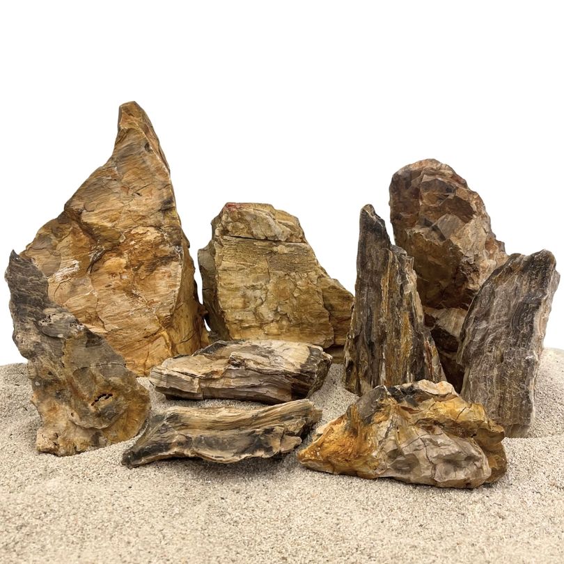Aquarium Natursteine Helle Pagoden 1 Stück Gr. L 1,3-1,7 kg Aquascaping Steine