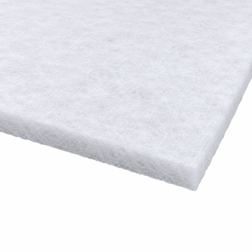 Filterwatte 50x50x2,5cm - Weiße Filtermatte Mechanisches Filtermaterial