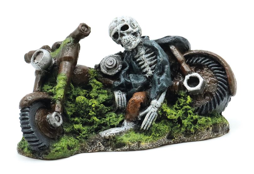 Amtra Skelett auf Motorrad Aquarium-Deko 