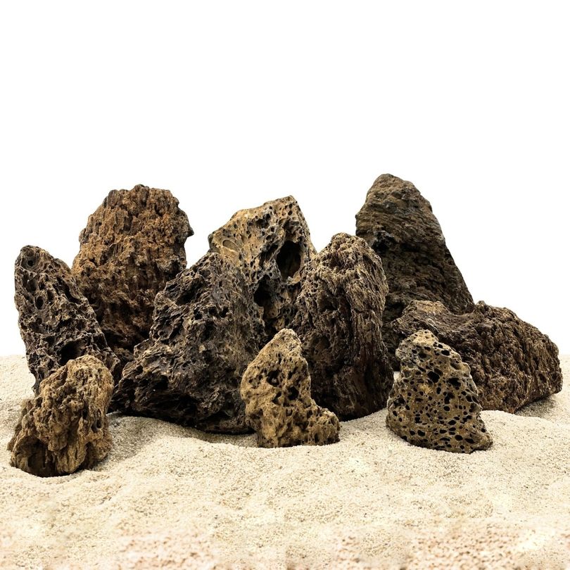Aquarium Natursteine Eragon Stein 25 kg Mix Größe M-XL Aquascaping Steine