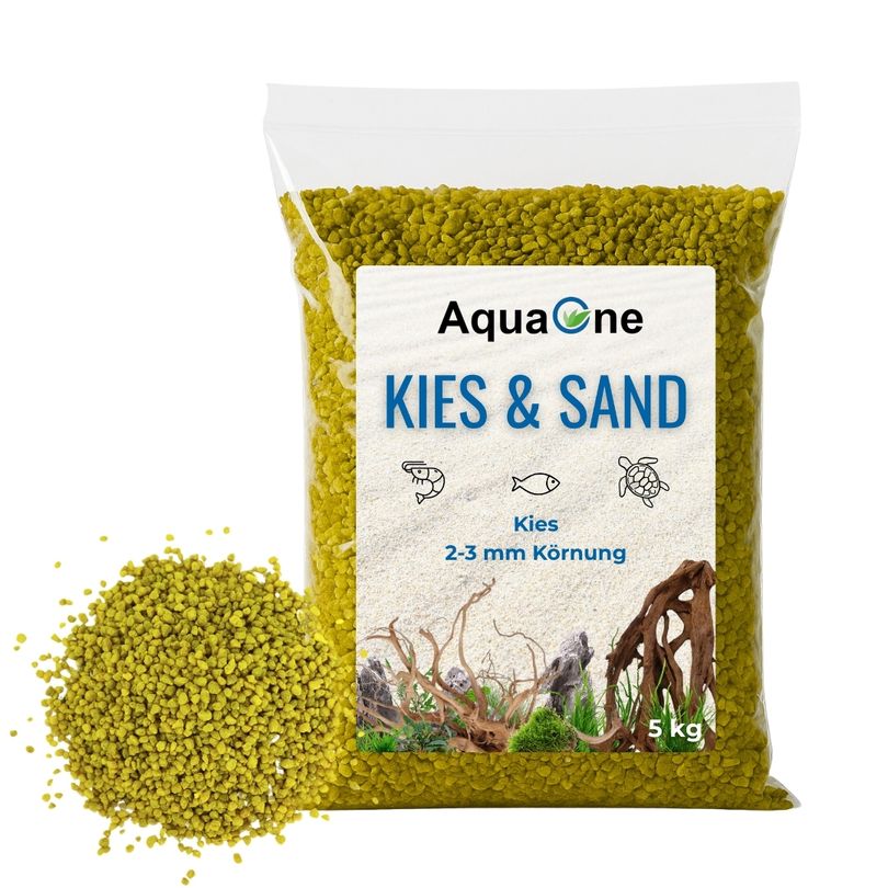 5 kg Gelber Quarzkies (2-3 mm) – Premium Bodengrund für Aquarien