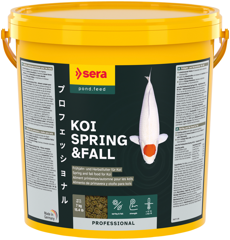 Sera Prof. Koi Frühjahr/Herbst 21 Liter Eimer Spezialfutter Teichfutter Fische