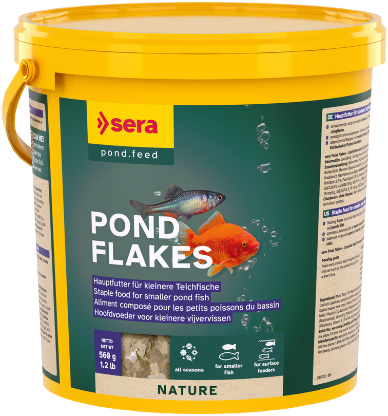 Sera Pond Flakes Nature 3800ml Flockenfutter Teichfutter Fischfutter Goldfische