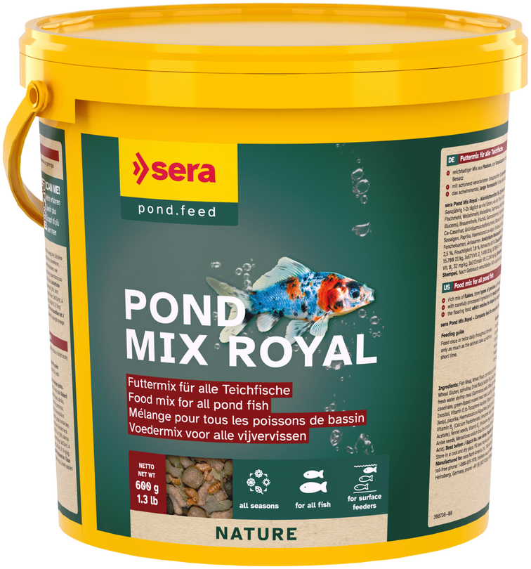 Sera Pond Mix Royal 3800ml Eimer Futter Perlets Teichfutter Fischfutter Teich