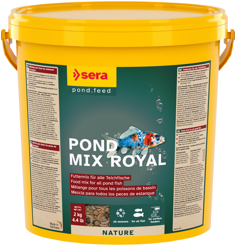 Sera Pond Mix Royal 10 Liter Eimer Futter Perlets Teichfutter Fischfutter Teich