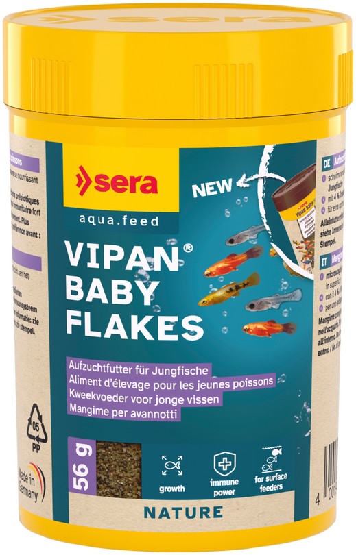 Sera Vipan Baby Flakes 100ml Aufzucht Flockenfutter Fischfutter Zierfische Aquarium