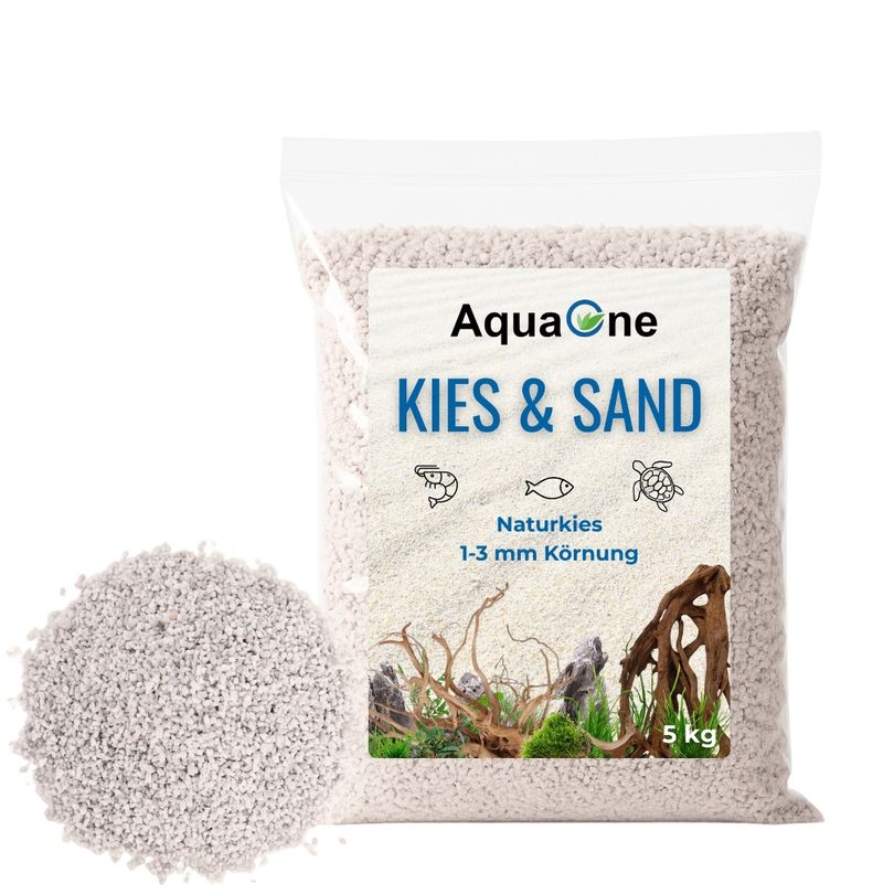 5 kg Weißer Quarzkies Mittel (1-3 mm) – Premium Bodengrund für Aquarien