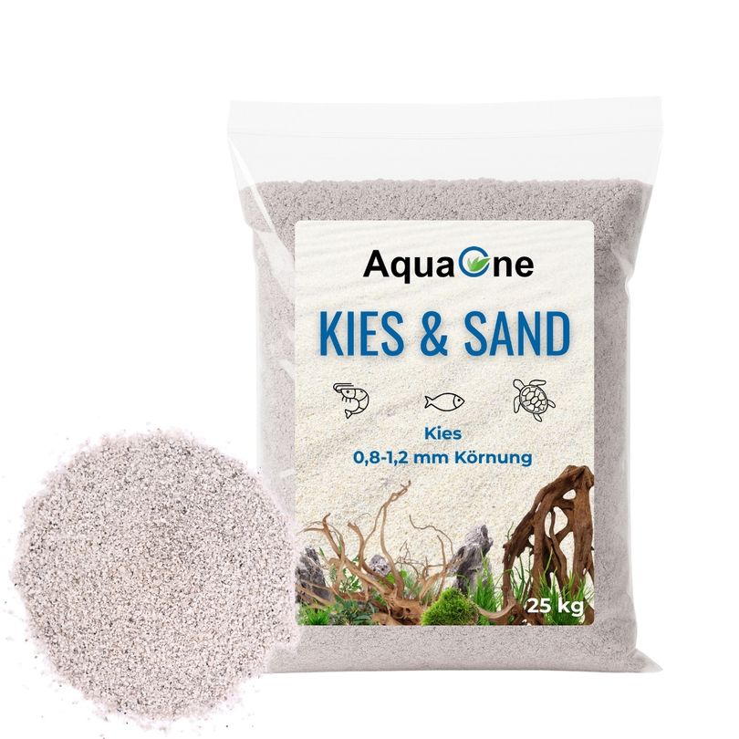 25 kg Weißer Quarzkies Fein (0,8-1,2 mm) – Premium Bodengrund für Aquarien