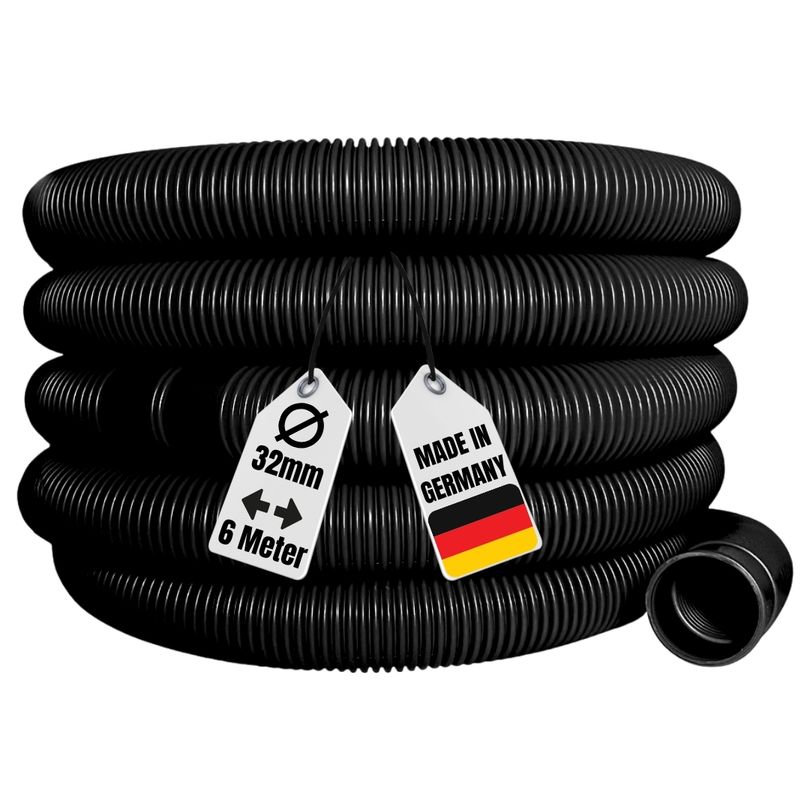 6 Meter 32mm 1 1/4" Solarschlauch Poolschlauch Muffenabstand 1,5m 
