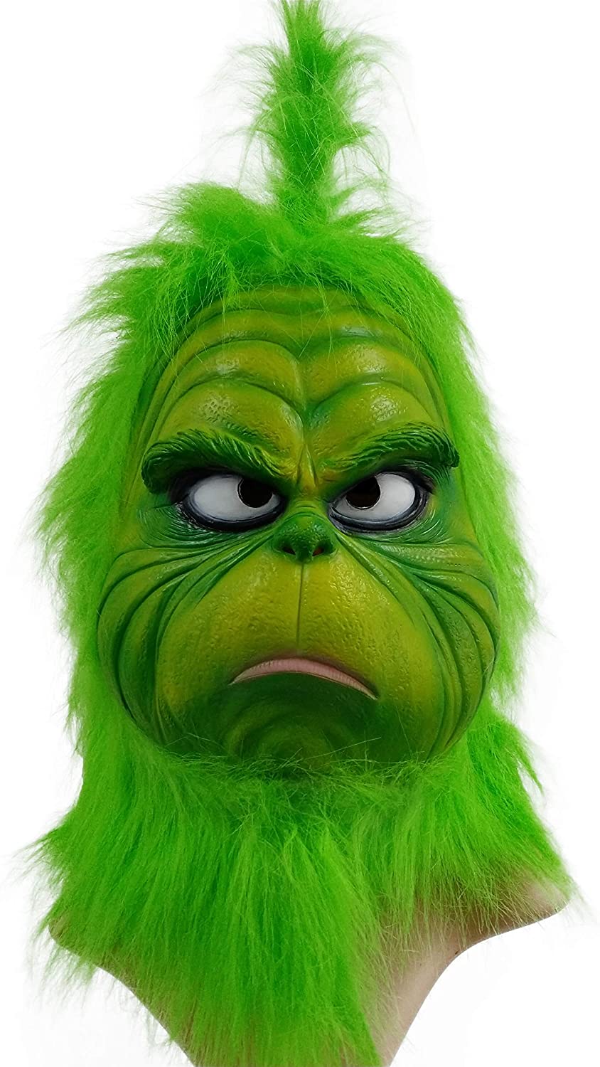 Der Grinch - Hochwertige Latex Maske mit Kunsthaar Weihnachten Film