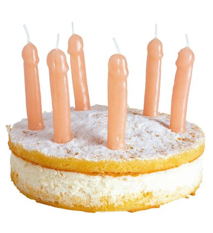 6 Kerzen in Penisform Deko für Kuchen Willy Partykerzen Geburtstag Geburtstagskerzen JGA