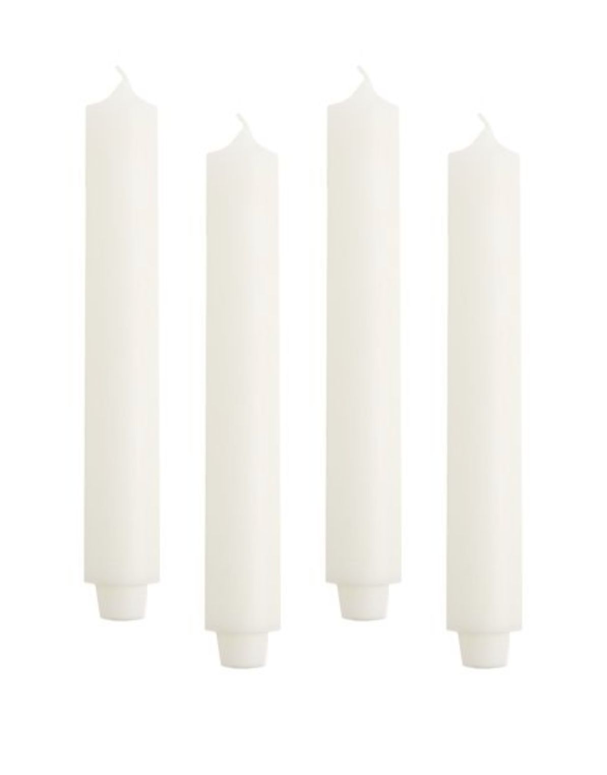 4er Pack Rustikale Stabkerzen H:30 cm Ø:3,2 cm 21 Stunden Tafelkerzen