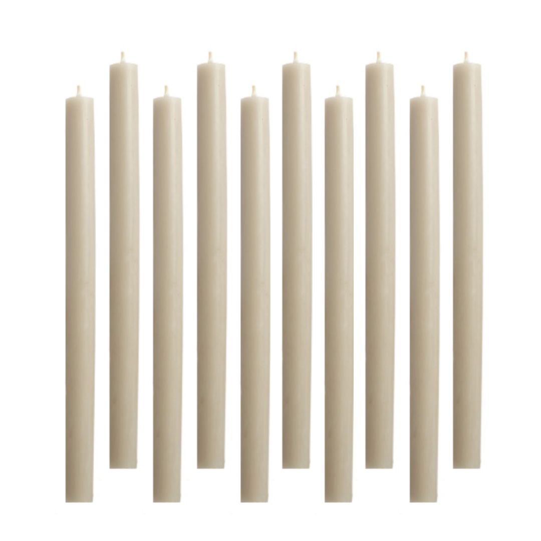 10er Pack Stabkerzen H:30 cm Ø:2,1 cm 12 Stunden Tafelkerzen