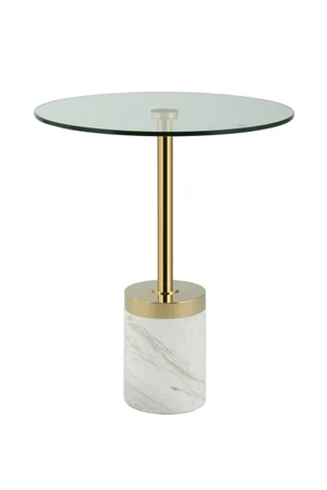 Beistelltisch Lana 125 Gold / Weiß