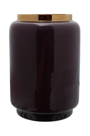 Vase Art Deco 425 Dunkellila / Gold
