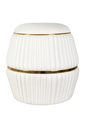 Hocker Doric 245 Elfenbein / Gold
