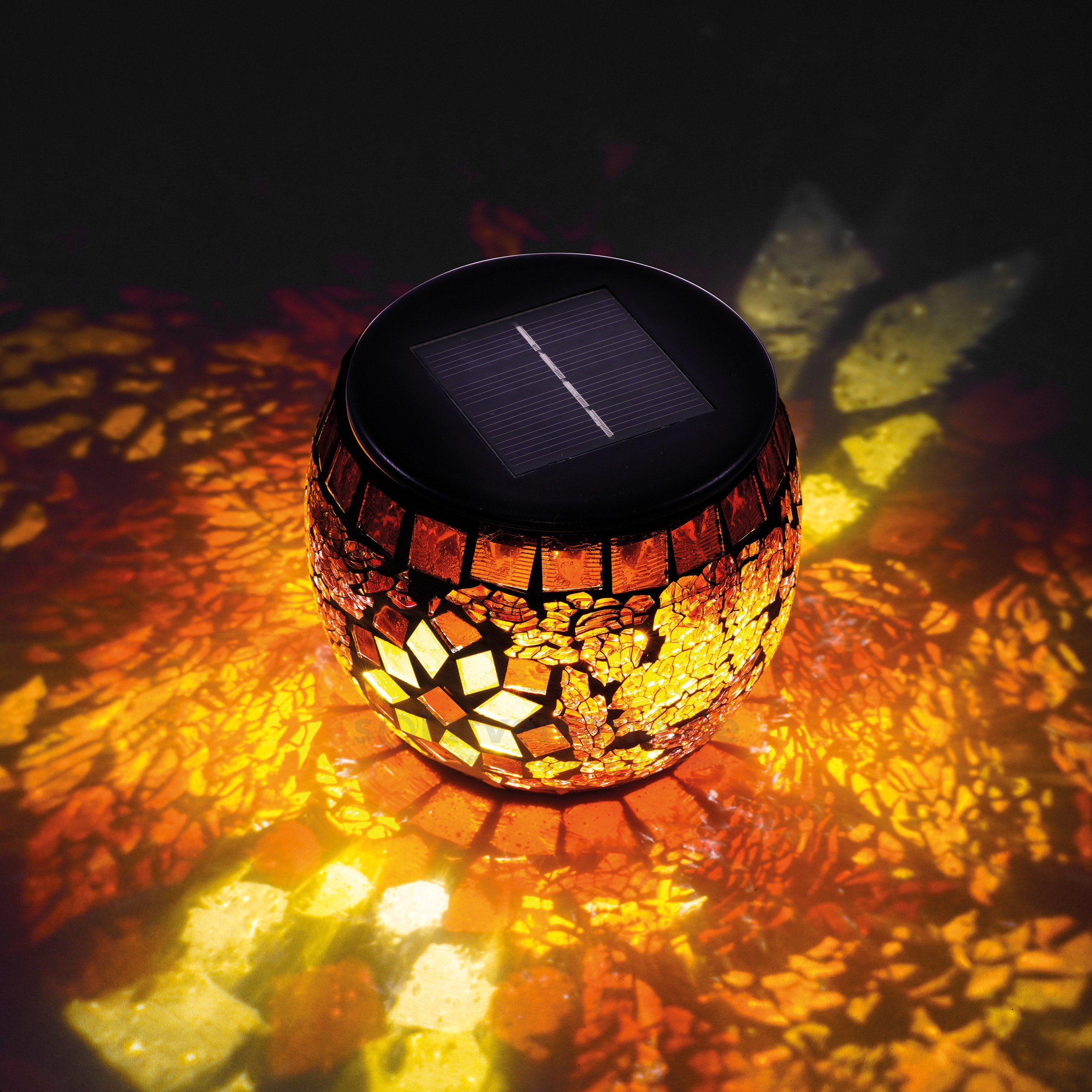 Esotec Solarleuchte Brillant, Mosaik LED-Tischleuchte | Buvtec