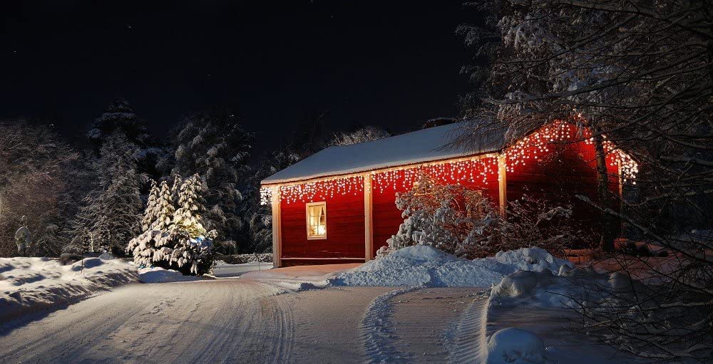 LED Eisregen-Lichterkette 168 warmweiße LEDs, 4,20m, Außen + Innen | Buvtec