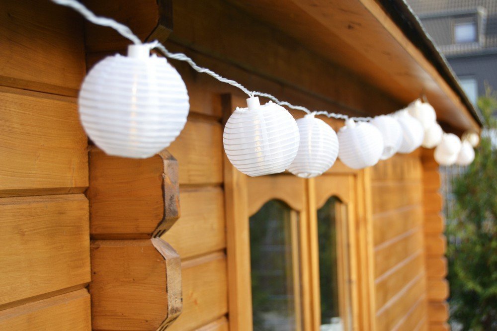 Paket] technik@all Lampion Partylichterkette 20 warmweiße LED 5+5m Zuleitung | Buvtec