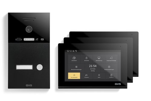 IP Video Türsprechanlage 1-FH/3x 7" Touchscreen Komplett-Set AVS4286U