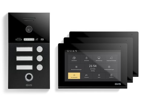 IP Video Türsprechanlage 3-FH/3x 7" Touchscreen Komplett-Set AVS5291A