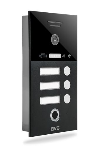 IP Türstation mit 3 Klingeln, Anthrazit - AVT2024-FR3B mit RFID und Fingerprint