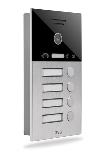 IP Video Türsprechanlage 4-FH/4x 7" Touchscreen Komplett-Set AVS4461U