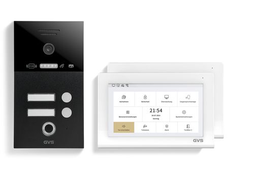 IP Video Türsprechanlage 2-FH/2x 7" Touchscreen Komplett-Set AVS4483A