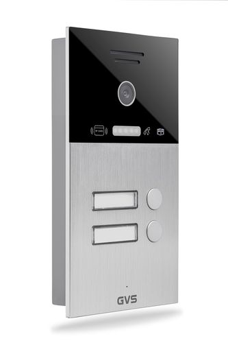 IP Türstation mit 2 Klingeln, Silber - AVT2024-R2S mit RFID