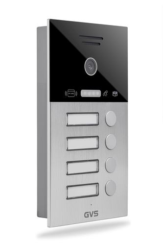 IP Türstation mit 4 Klingeln, Silber - AVT2024-R4S mit RFID