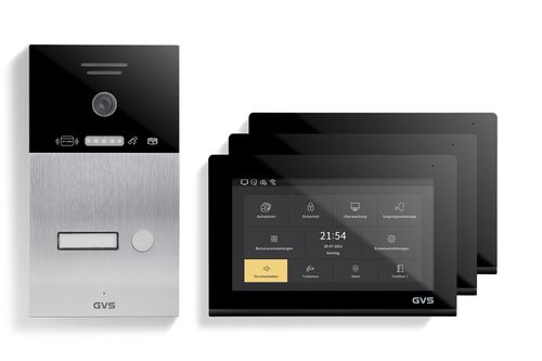 IP Video Türsprechanlage 1-FH/3x 7" Touchscreen Komplett-Set AVS4086U