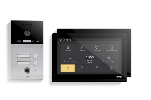 IP Video Türsprechanlage 2-FH/2x 10" Touchscreen Komplett-Set AVS5532U