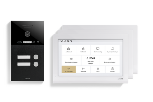 IP Video Türsprechanlage 2-FH/3x 10" Touchscreen Komplett-Set AVS5441U