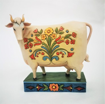 'TIL THE COW COMES HOME - FOLK COW Figur Jim Shore