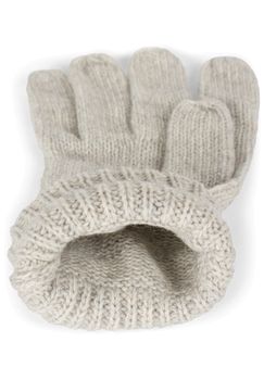 styleBREAKER Damen Strickhandschuhe mit Strass Stern Applikation | warme weiche Winterhandschuhe mit doppeltem Bund | elastische Fingerhandschuhe