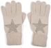 styleBREAKER Damen Strickhandschuhe mit Strass Stern Applikation | warme weiche Winterhandschuhe mit doppeltem Bund | elastische Fingerhandschuhe