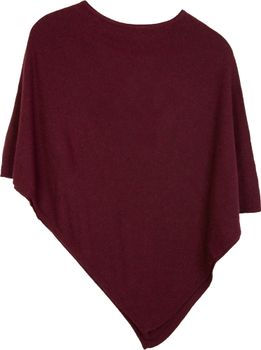 styleBREAKER Damen Feinstrick Poncho in Unifarben, leicht asymmetrischer Schnitt, Ärmellos, Rundhals 08010042