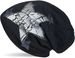 styleBREAKER Beanie Mütze mit All Over Stern Muster, Vintage Stern Print, Strass Rand und sehr weichem Innenfutter, Unisex 04024097