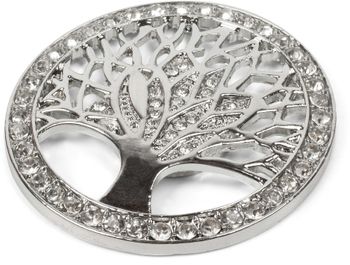 styleBREAKER Lebensbaum Magnet Schmuck Anhänger für Schals, Tücher oder Ponchos mit Stras Steinen, Brosche, Damen 05050029