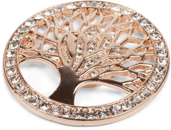 styleBREAKER Lebensbaum Magnet Schmuck Anhänger für Schals, Tücher oder Ponchos mit Stras Steinen, Brosche, Damen 05050029