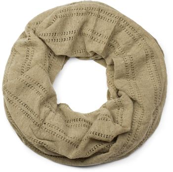 styleBREAKER Loop Schal mit Lochstrick Muster, Vintage Schlauchschal, Tuch, Unisex 01017045