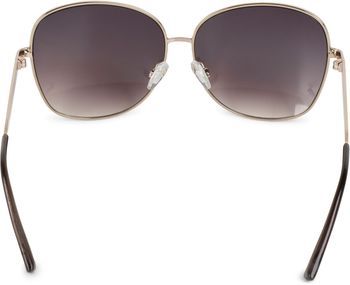 styleBREAKER Sonnenbrille mit ovalen Polycarbonat Gläsern und Vollrand Metallgestell, Damen 09020070
