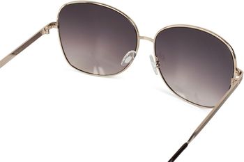 styleBREAKER Sonnenbrille mit ovalen Polycarbonat Gläsern und Vollrand Metallgestell, Damen 09020070