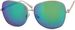 styleBREAKER Sonnenbrille mit ovalen Polycarbonat Gläsern und Vollrand Metallgestell, Damen 09020070