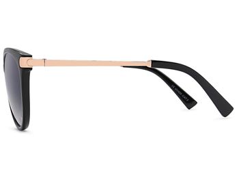styleBREAKER Damen Sonnenbrille in Katzenaugen Cat-Eye Form, Kunststoff Vollrand Gestell und Metall Bügel 09020073