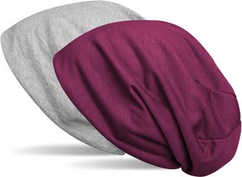 styleBREAKER Beanie Wendemütze in Unifarben, Slouch Mütze, leicht und weich, Longbeanie, Unisex 04024115