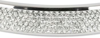 styleBREAKER Armreif aus Edelstahl mit Strasssteinen, Clipverschluss Armband, Schmuck, Damen 05040101