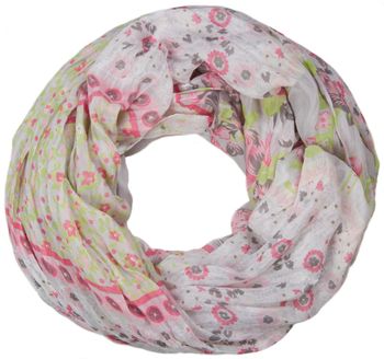 styleBREAKER Loop Schlauchschal mit Blumen Alloverprint Mustermix, Crash and Crinkle, Paisley, Punkte, Blüten, Rosen 01014008