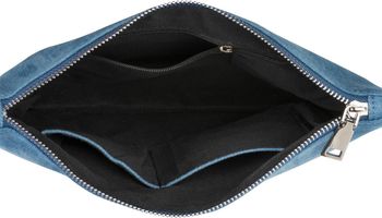 styleBREAKER Jeans Clutch mit glitzer Pailletten Ananas, Schulterriemen und Handschlaufe, Tasche, Damen 02012176